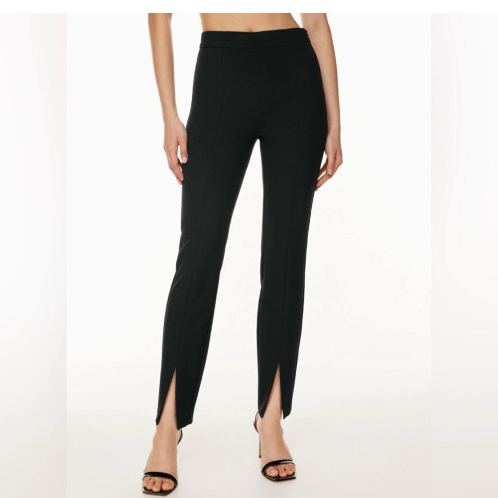 Artizia Babaton Atelier black slim pants with front slits US 2 business realtor